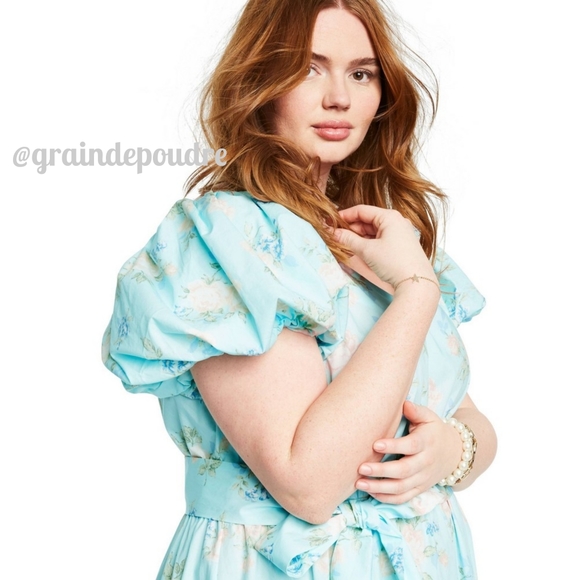 Rare! πHPπ LoveShackFancy Estelle Target Blue Puff Dress - Picture 7 of 12